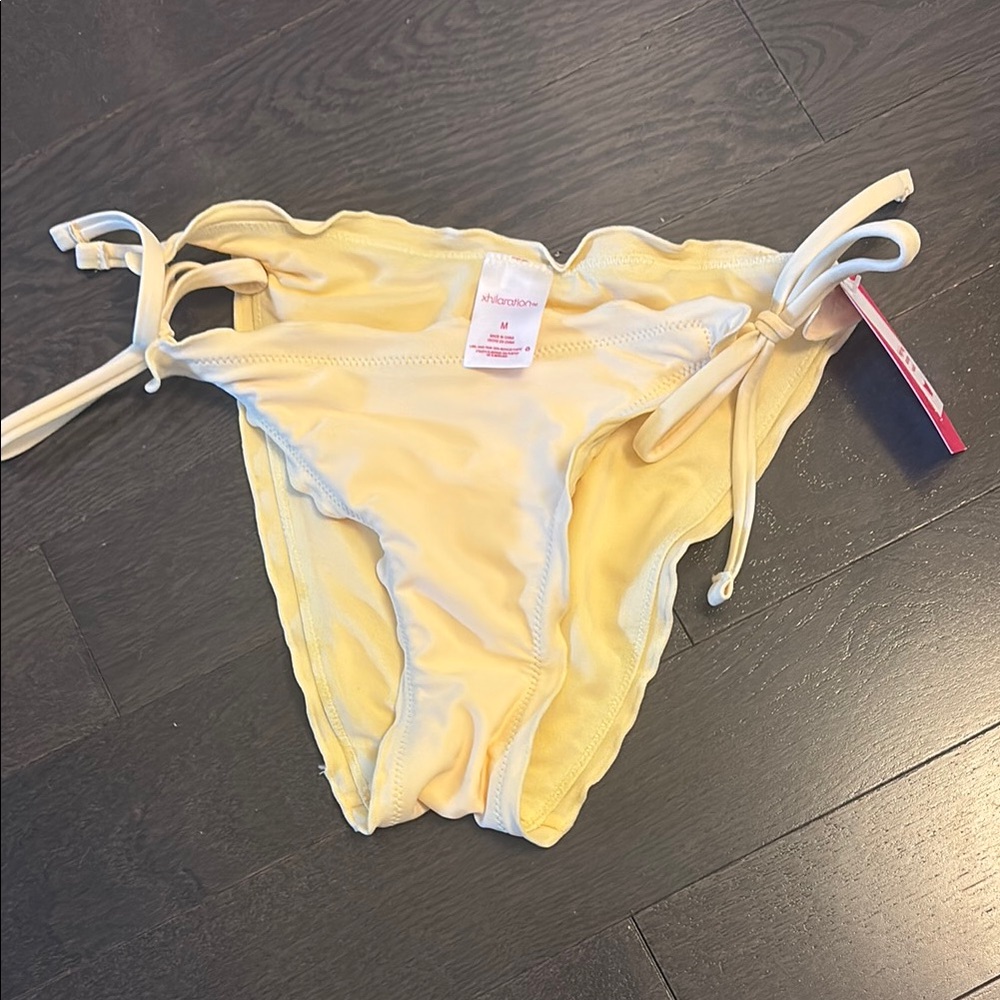 Light Yellow Bikini Bottom with Ties